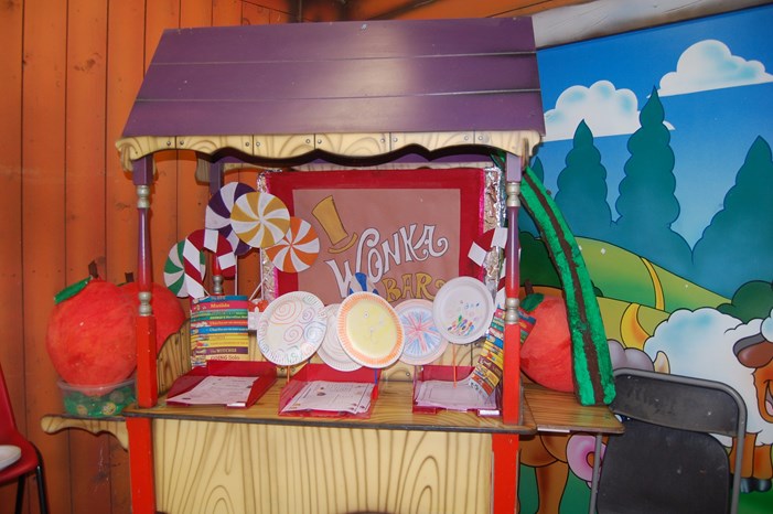 wonka sweet stall in the jolly barn