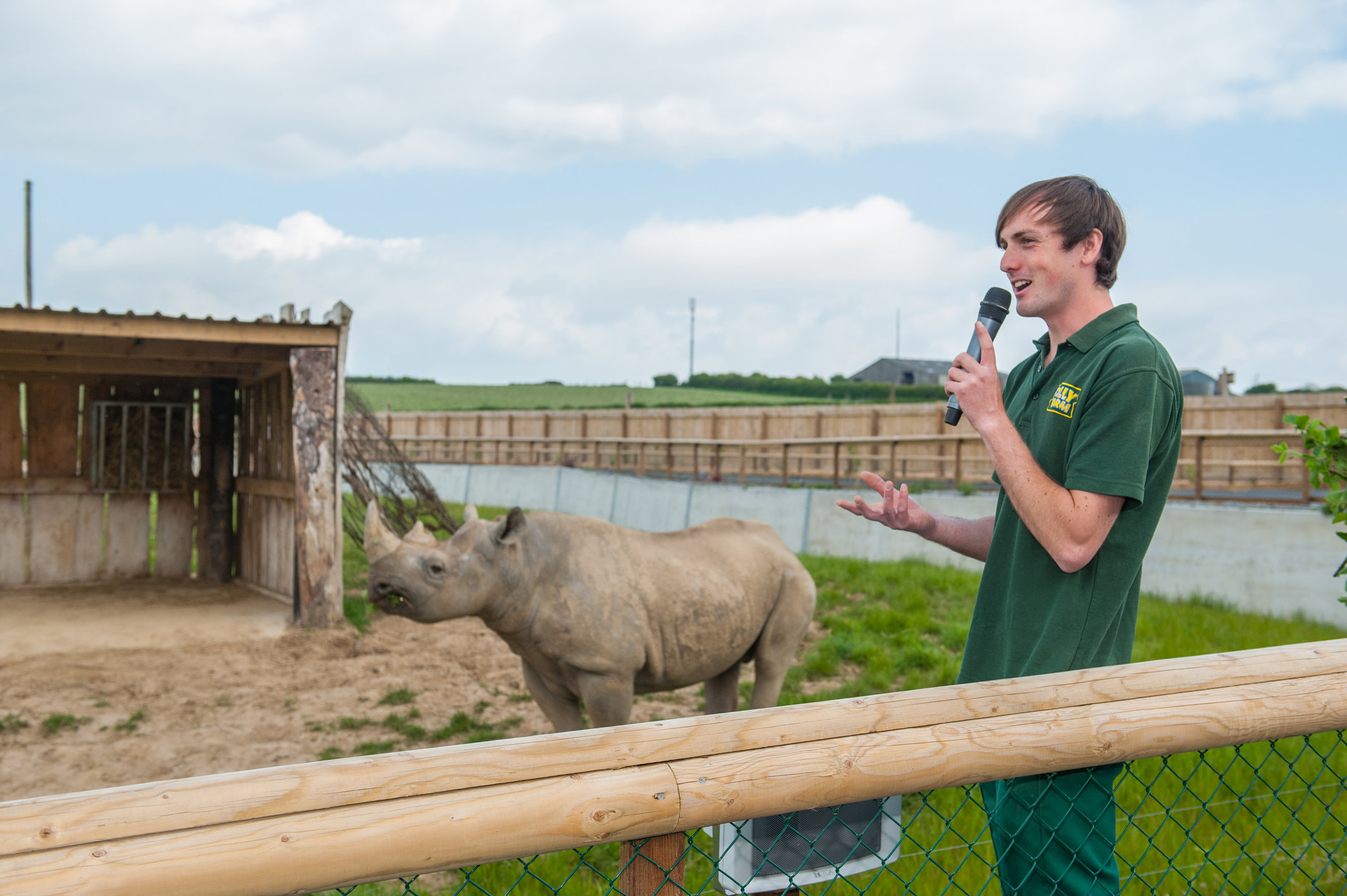 Rhino keeper giving a talk