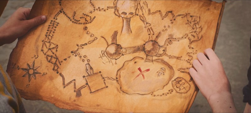 black bart pirate map