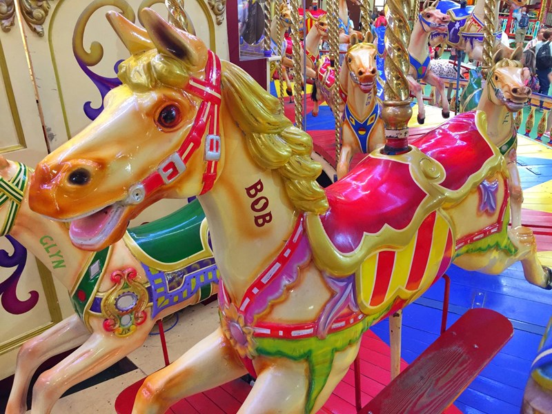 Golden galloper horse at Folly Farm