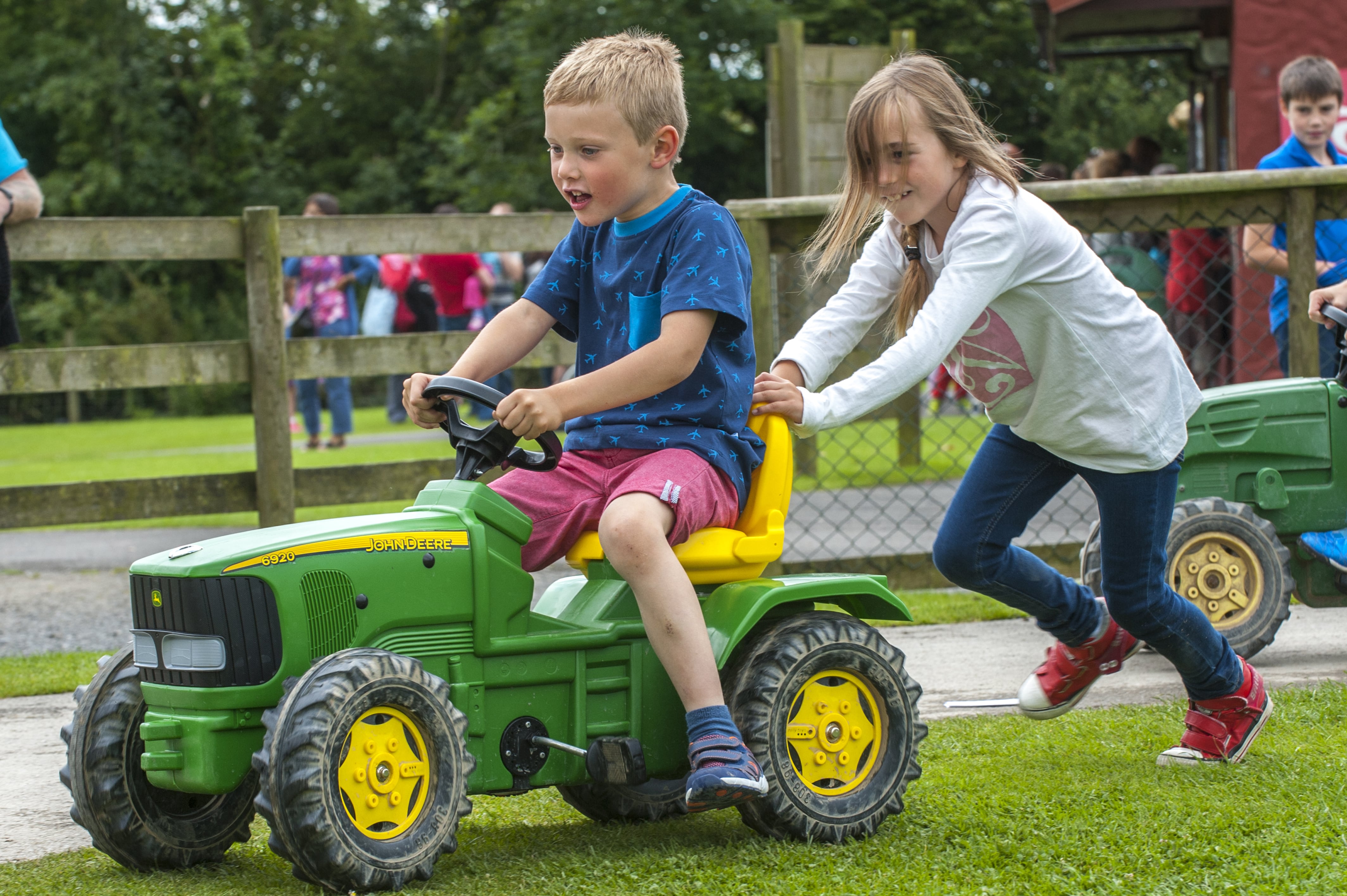 Pedal tractors at Folly Farm