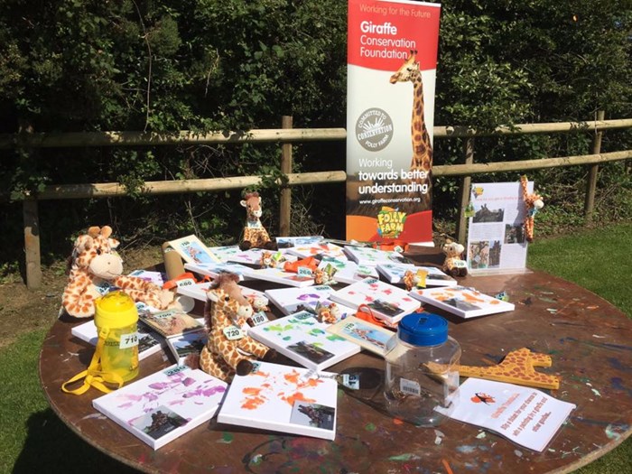 world giraffe day table display