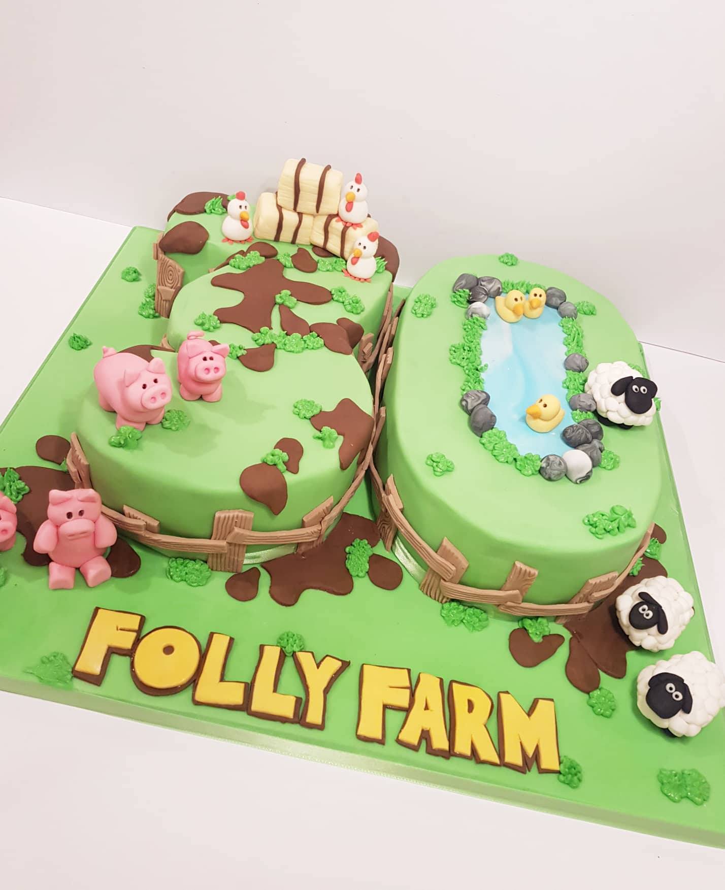 Folly Farm 30th Birthday Cake