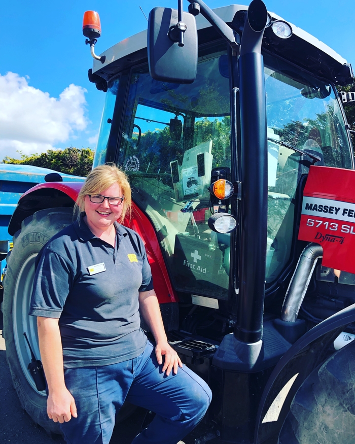 Staff member with tractor